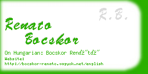 renato bocskor business card